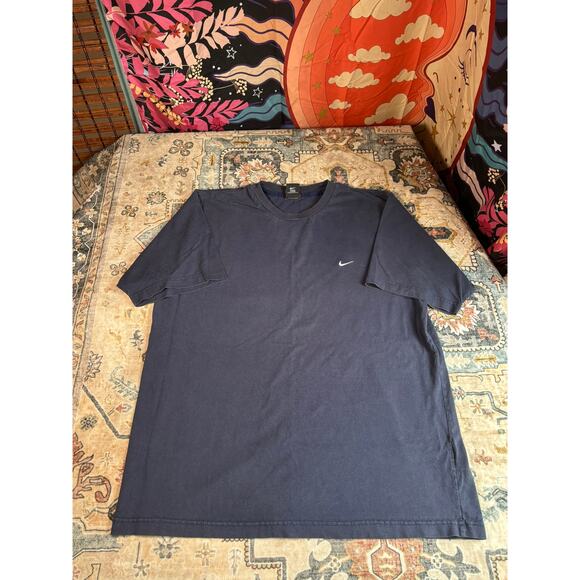 Vintage 90s Nike T-shirt Crewneck embroidered swoosh Shirts Men's Size Large - Picture 1 of 9